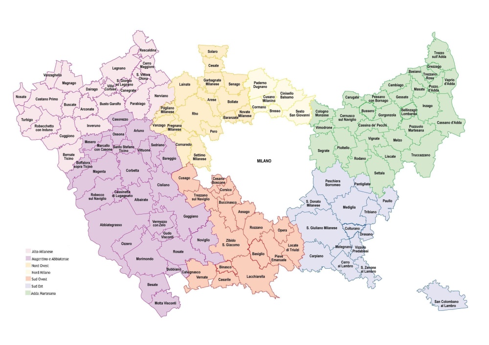 Mappa città metropolitana corretta a 133 Comuni