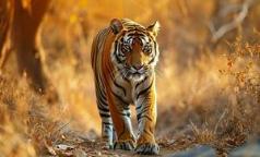 36324708-ai-generato-immagine-di-un-tigre-a-piedi-nel-il-foresta-foto